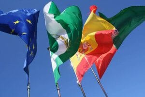 Europese vlaggen stage in Europa