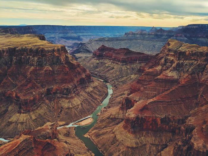 Luchtfoto van de grand canyon in Amerika 